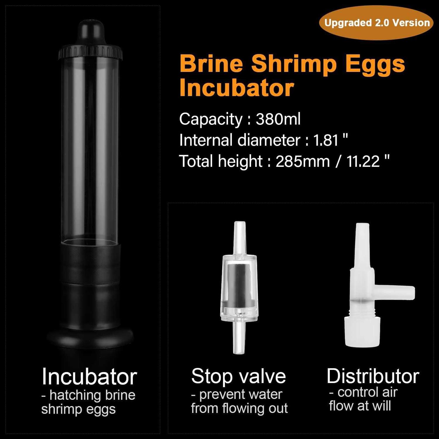 Brine Shrimp Eggs Incubator Hatchery Artemia Eggs Hatchery Kit Fish Tank Hatch Tool for Aquarium Brine Shrimp Eggs - Pet Supplies online store