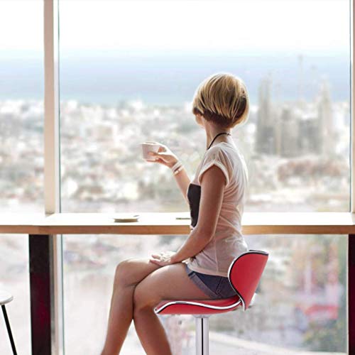 Set of 2 Bar Stools, Counter Height Adjustable Bar Chairs with Back Barstools PU Leather Swivel Bar Stool Kitchen Counter Stools Dining Chairs (Brown)