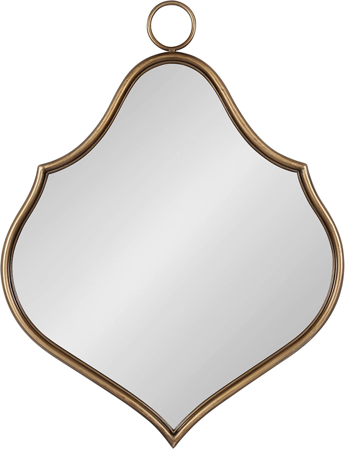 Kate and Laurel Sarita Glam Ornate Wall Mirror, 21 x27, Gold, Decorative Accent Mirror with Unique Geometric Shape and Stylish Glamorous Finish on Frame