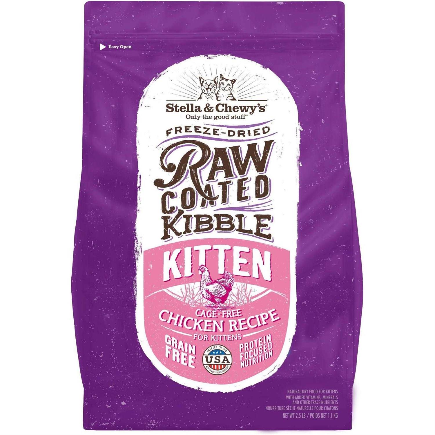 Stella & Chewy's Raw Coated Cage-Free Chicken Kitten Dry Cat Food - Pet Supplies online store
