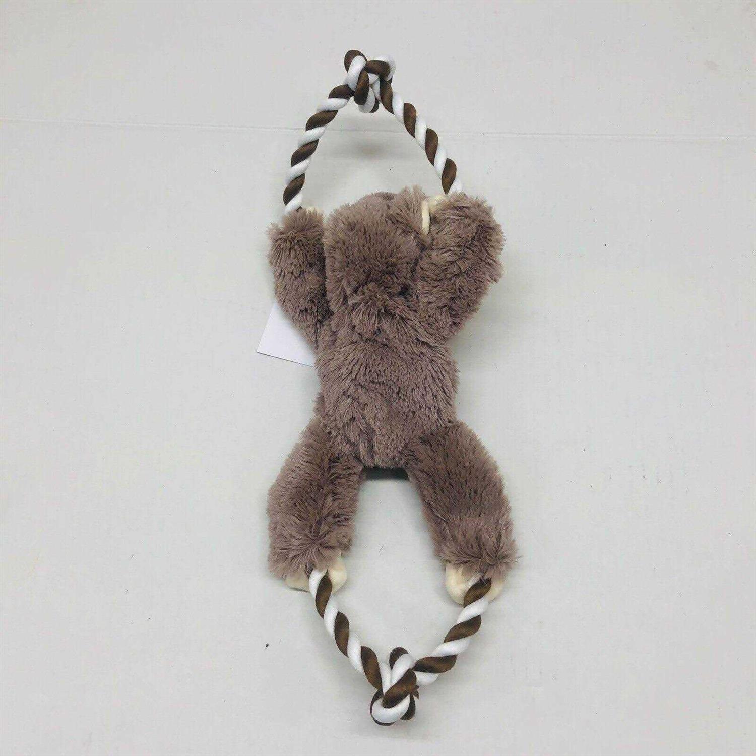 Frisco Monkey Plush with Rope Squeaky Dog Toy - Pet Supplies online store