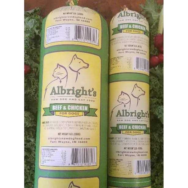 Albright's Raw Frozen Dog Food Chubs - Pet Supplies online store