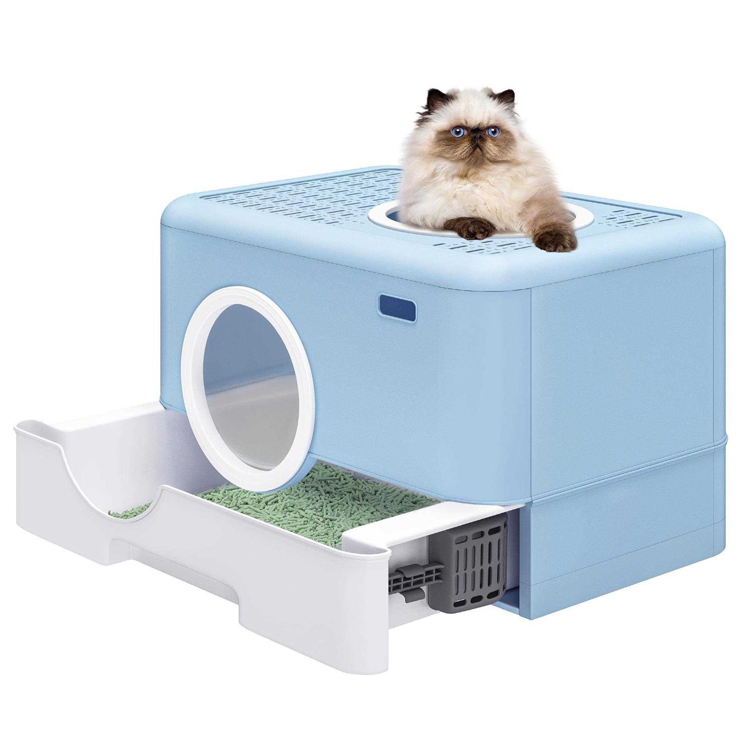 YITAHOME Large Enclosed Cat Litter Box with Lid Cover - Pet Supplies online store