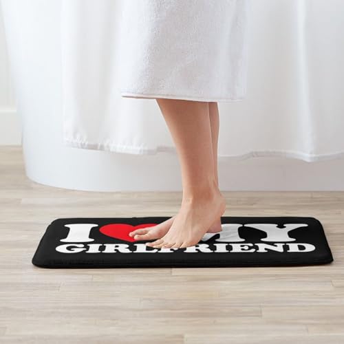 I Love My Girlfriend Ultra Soft Area Rug for Living Room Indoor Decoration Non Slip Carpet Bedroom Mat Nursery Office Home Decor
