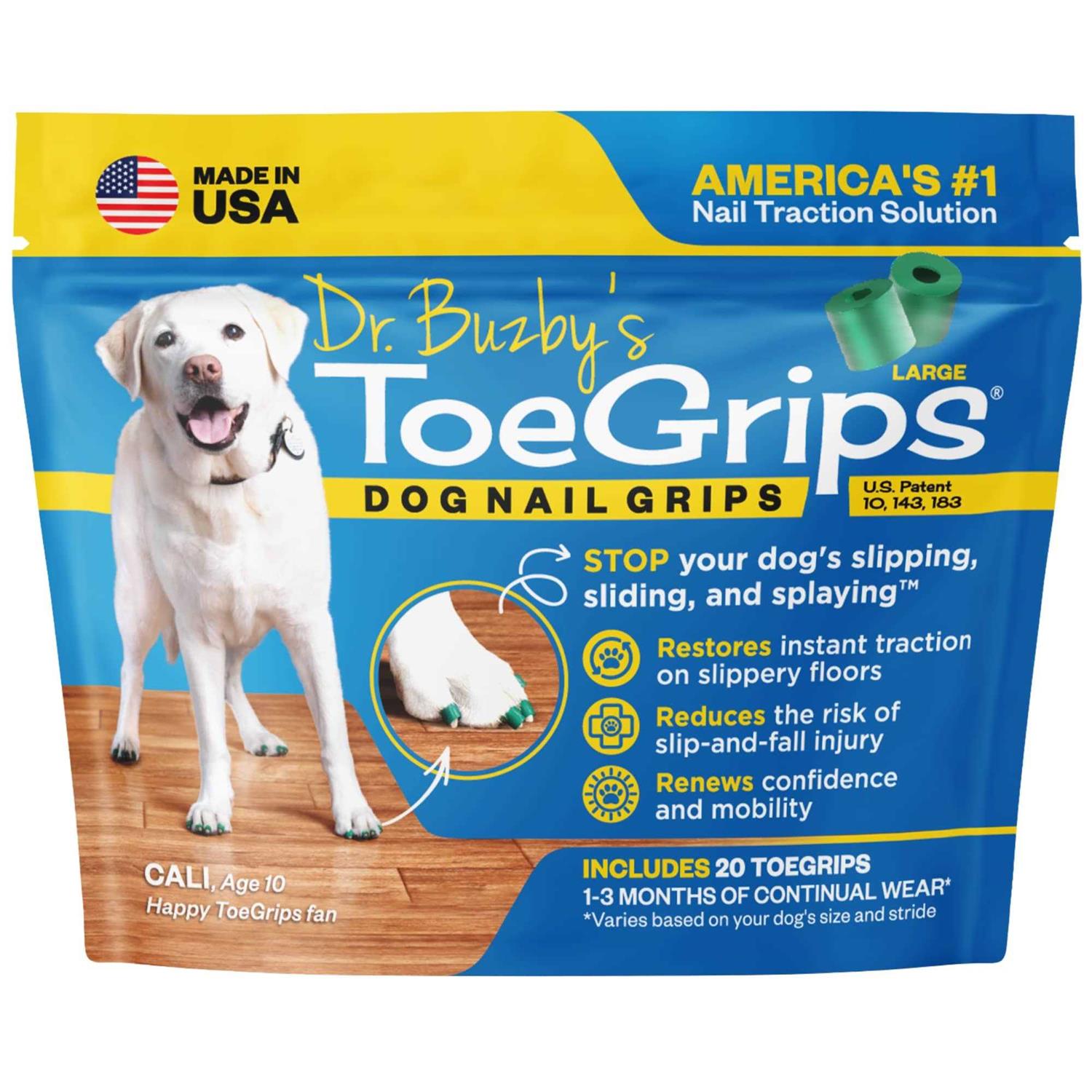 Dr Buzby's Large Toegrips for Dogs Instant Traction on Wood/Hardwood Floors - Pet Supplies online store