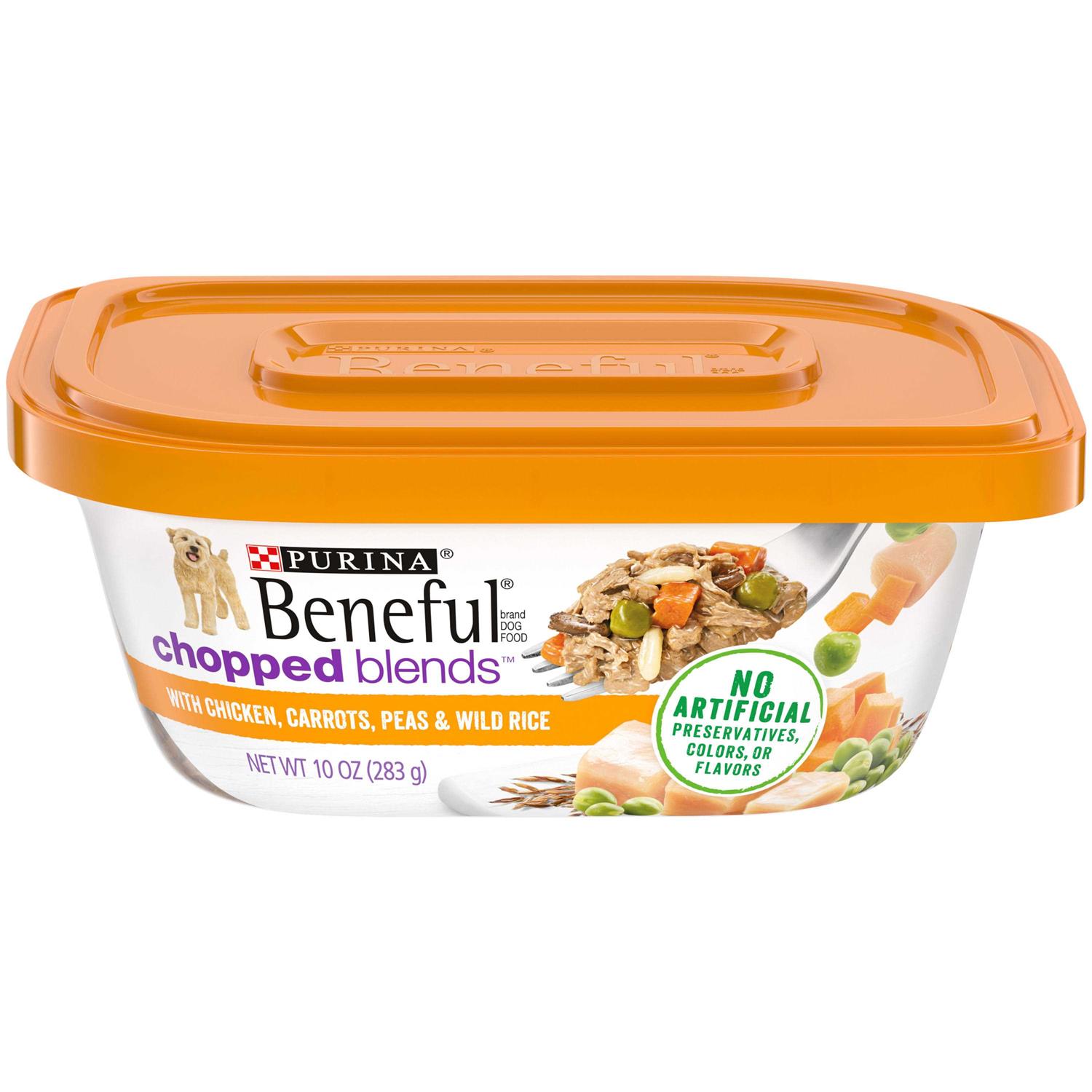 Purina Beneful Chopped Blends with Chicken Carrots Peas & Wild Rice Wet Dog Food - Pet Supplies online store