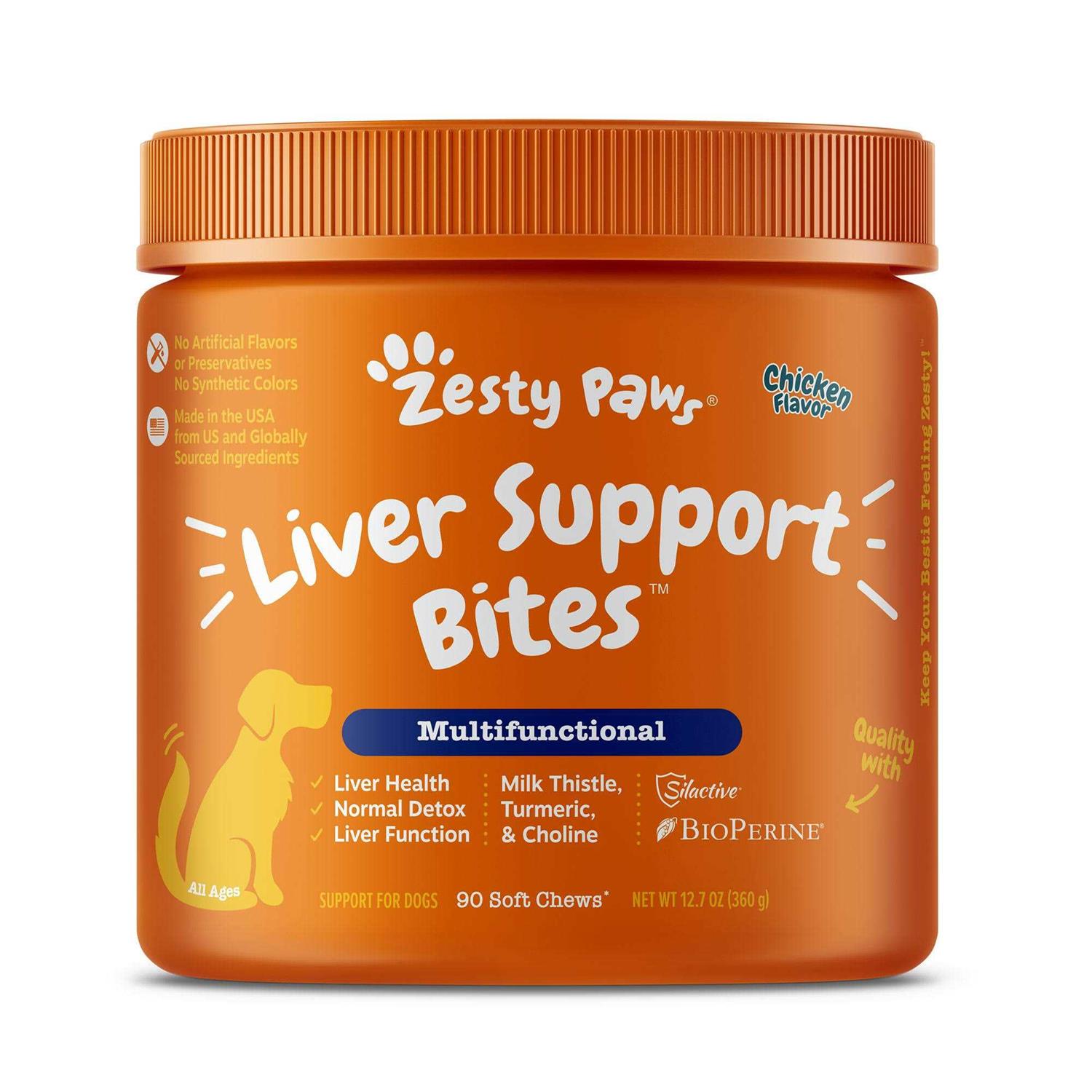 Zesty Paws Liver Support Bites for Dogs - Pet Supplies online store