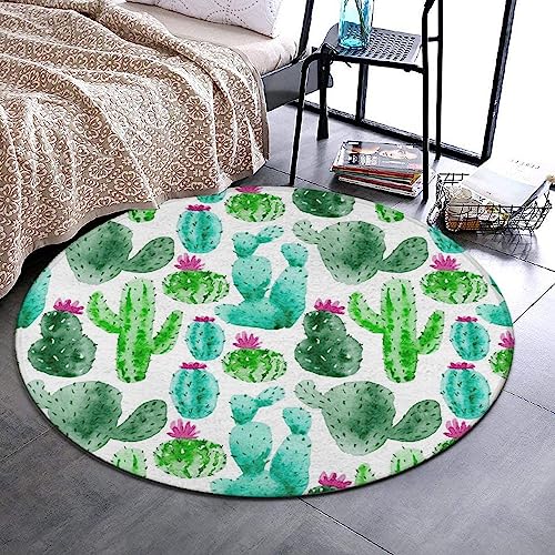 Highly Premium Quality Floor Mat, Large Round Area Rug, Office Chair Decor Mat for Carpet & Hardwood Floors Compatible with Cute Dinosaurs 24inch(60cm)