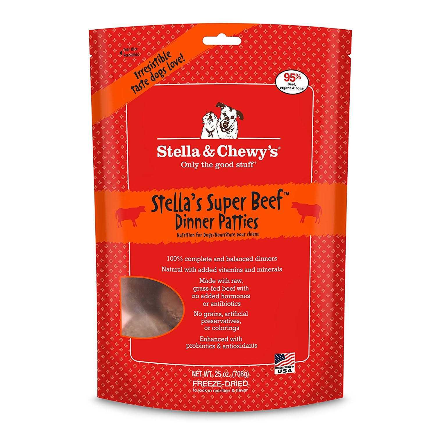 Stella & Chewy's Dog Freeze Dried Food Dinner Patties Super Beef - Pet Supplies online store