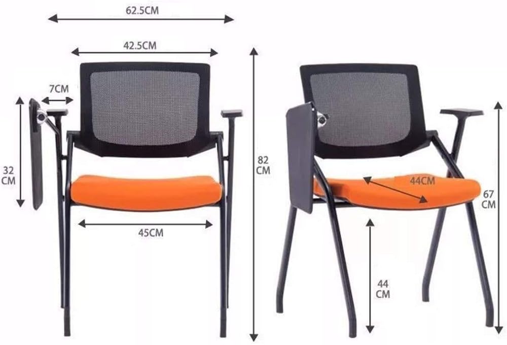 Executive Recline Ergonomic Mesh Office Chair, Steel Frame Adjustable Height Computer Swivel Stackable Task Chair Office Chair