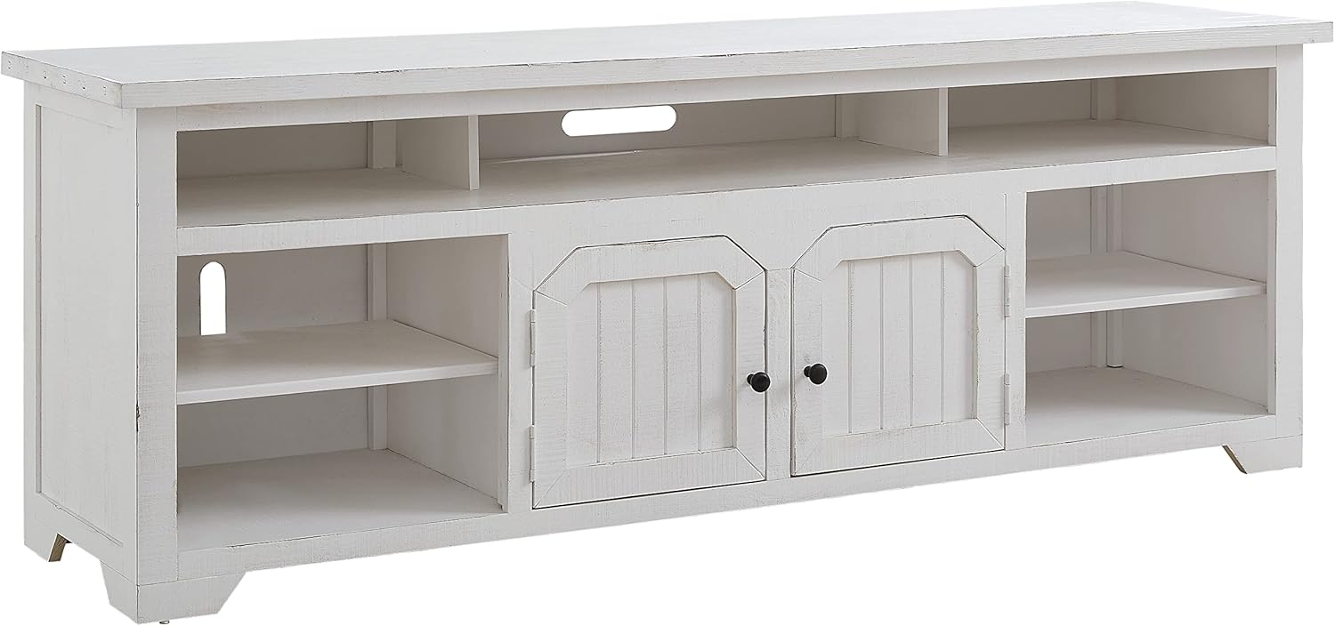 Progressive Furniture Elmhurst 80 Inch TV Console, Cotton White