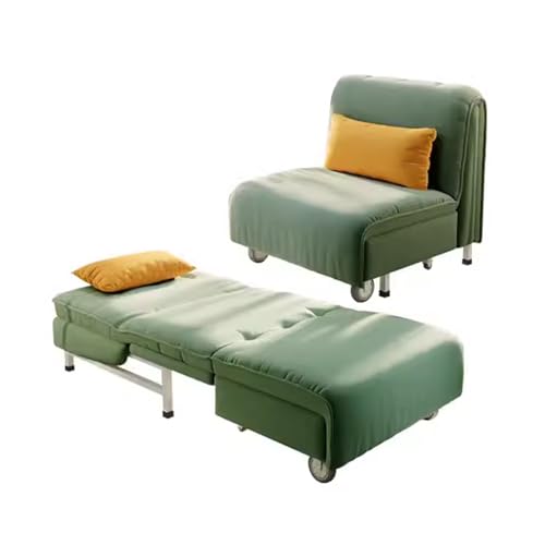 Folding Sofa Bed 3 in-1 Sleeper Chair Bed Multi-Function Folding Convertible Couch Chair Bed for Apartment Small Space (Color : Orange, Size : 1.2m)