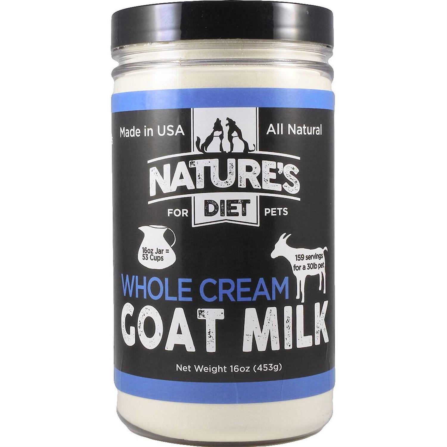 Nature's Diet Pet Dried Whole Cream Goat Milk for use as High Protein - Pet Supplies online store