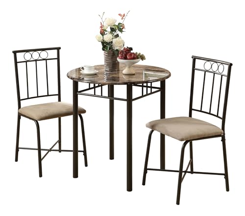 Monarch Specialties 3045 Dining Table, 3pcs Set, Small, 30