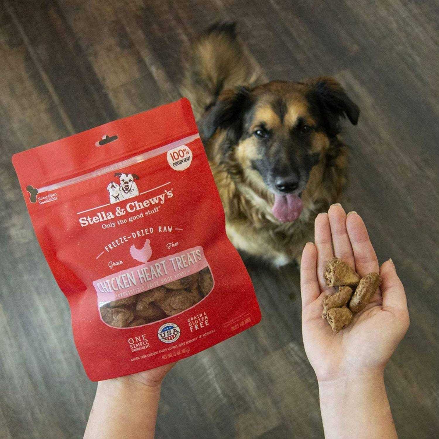 Stella & Chewy's Chicken Hearts Freeze-Dried Dog Treats - Pet Supplies online store