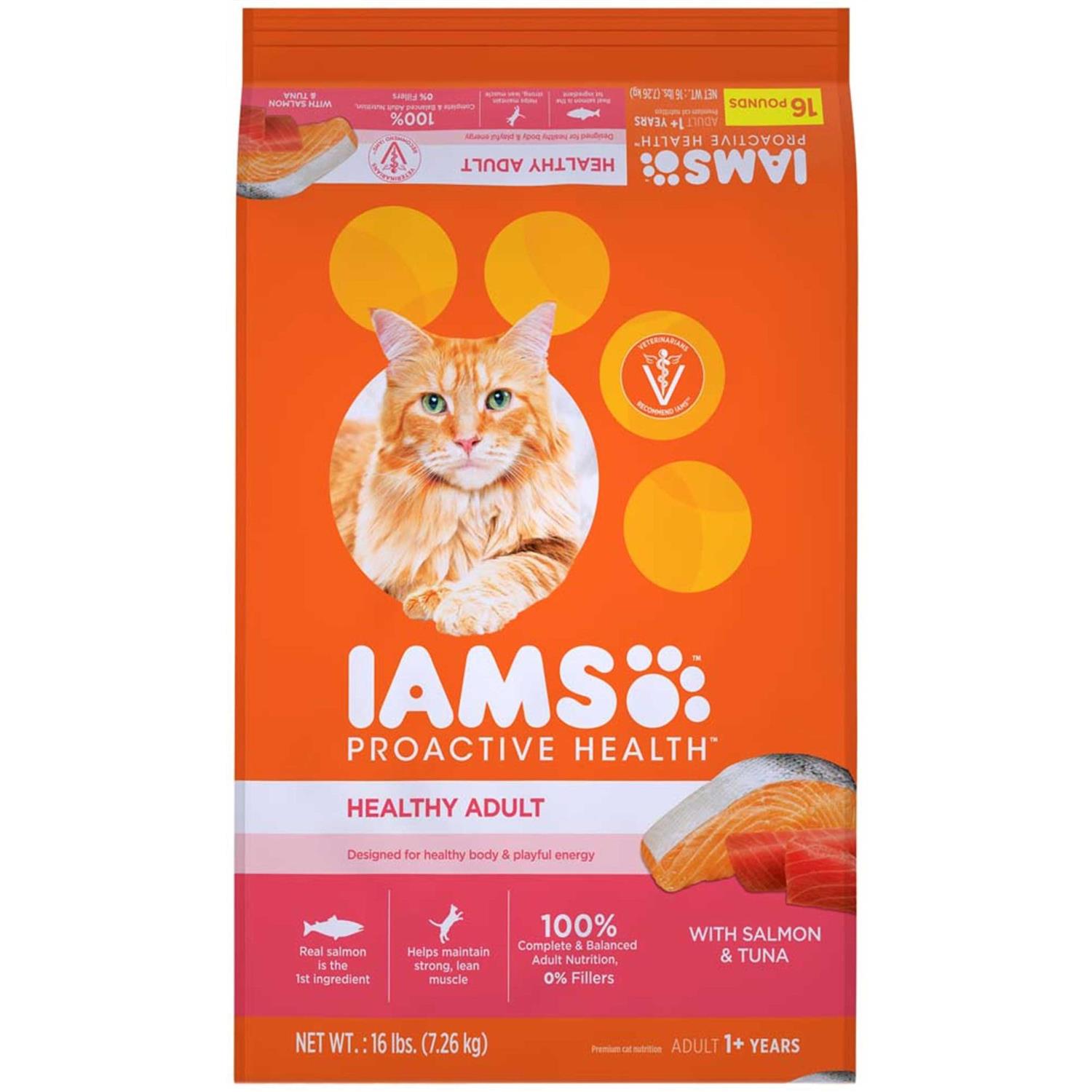 Iams Proactive Health Salmon Adult Dry Cat Food - Pet Supplies online store