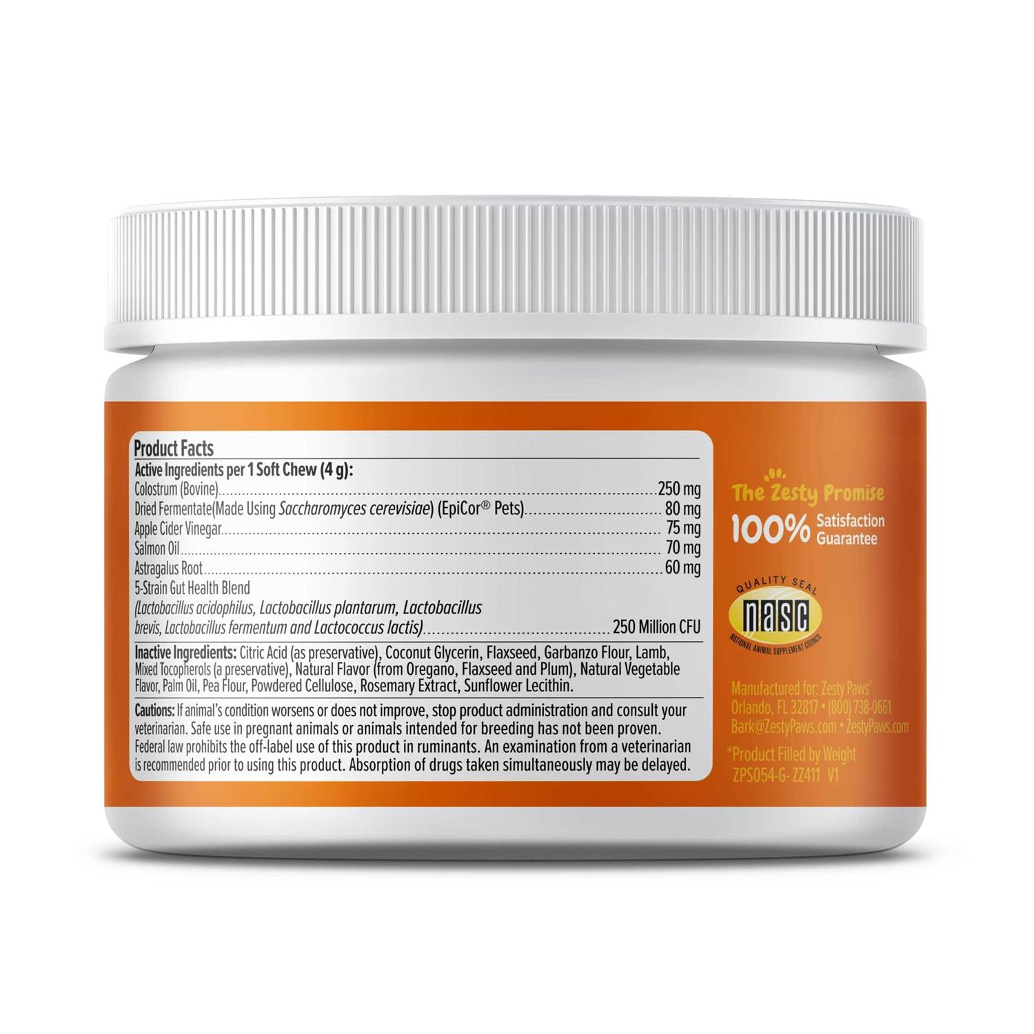 Zesty Paws Dog Allergy Relief Anti Itch Supplement Omega 3 Probiotics for Dogs - Pet Supplies online store