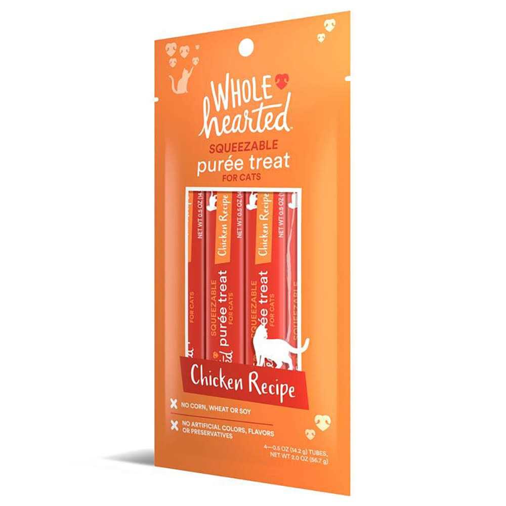 WholeHearted Chicken Recipe Puree Squeezable Cat Treats - Pet Supplies online store