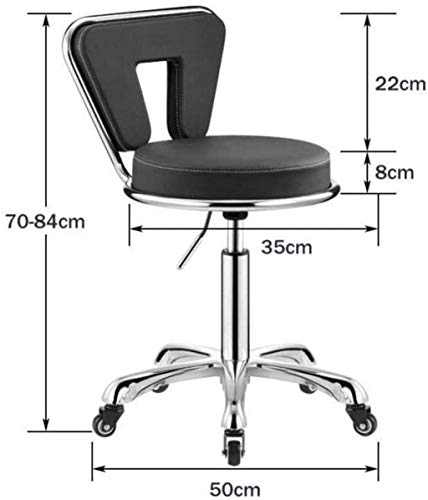 Office Chair Home Pu Leather Cushion Cover Low-Back Study Chair Adjustable Height 360°Rotation Multifunctional Gaming Chair Computer Chairs for Shopping Malls Business Sturdy Durable/Black