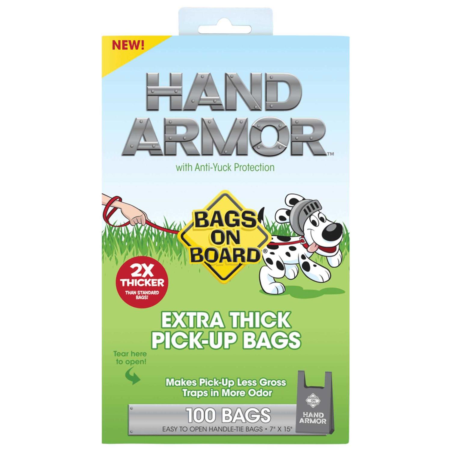 Bags on Board Hand Armor Extra Thick Pick-Up Bags - Pet Supplies online store