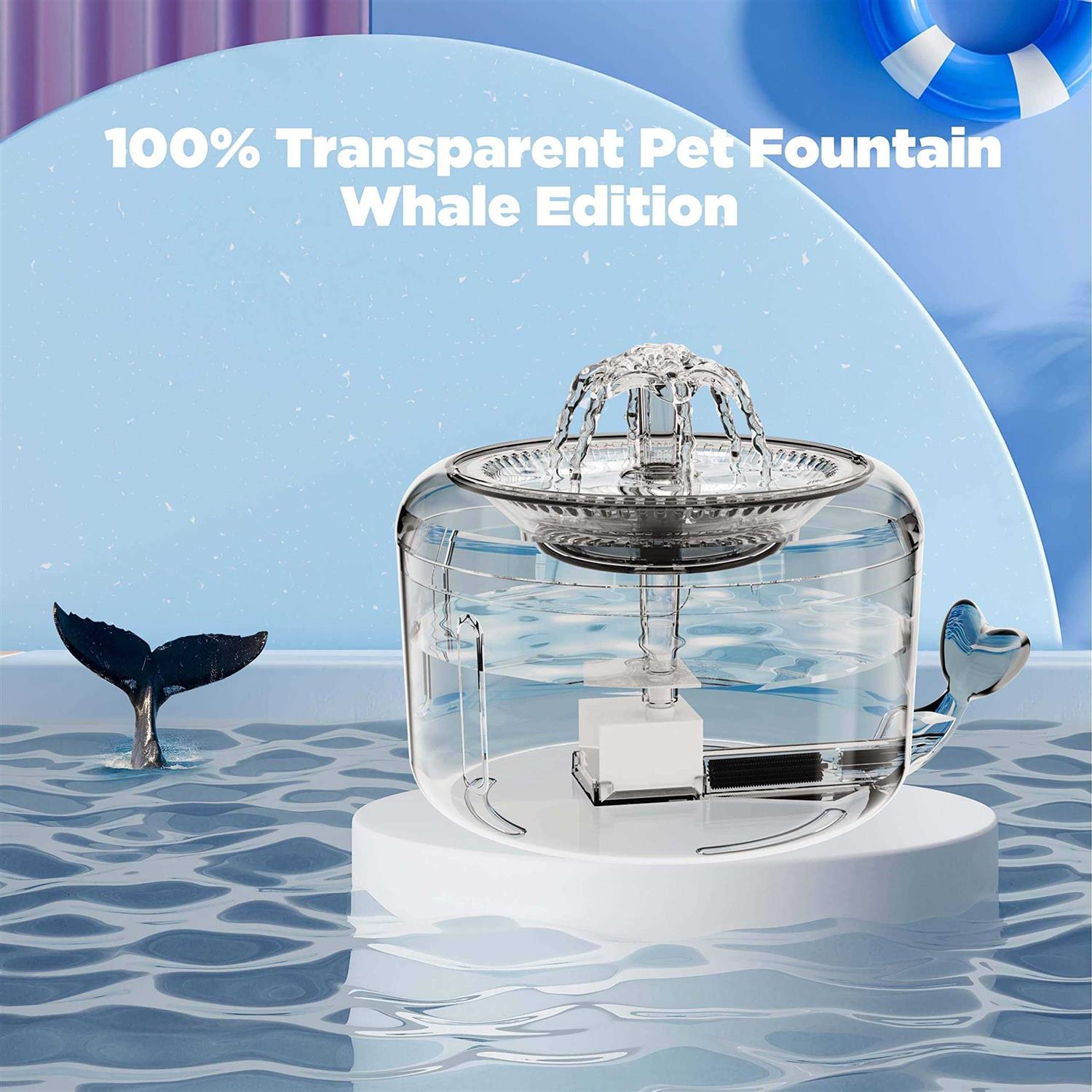 Automatic Cat Water Fountain 81oz/2.3L Ciays Pet Water Fountain Water Dispenser with LED Light for Cats - Pet Supplies online store