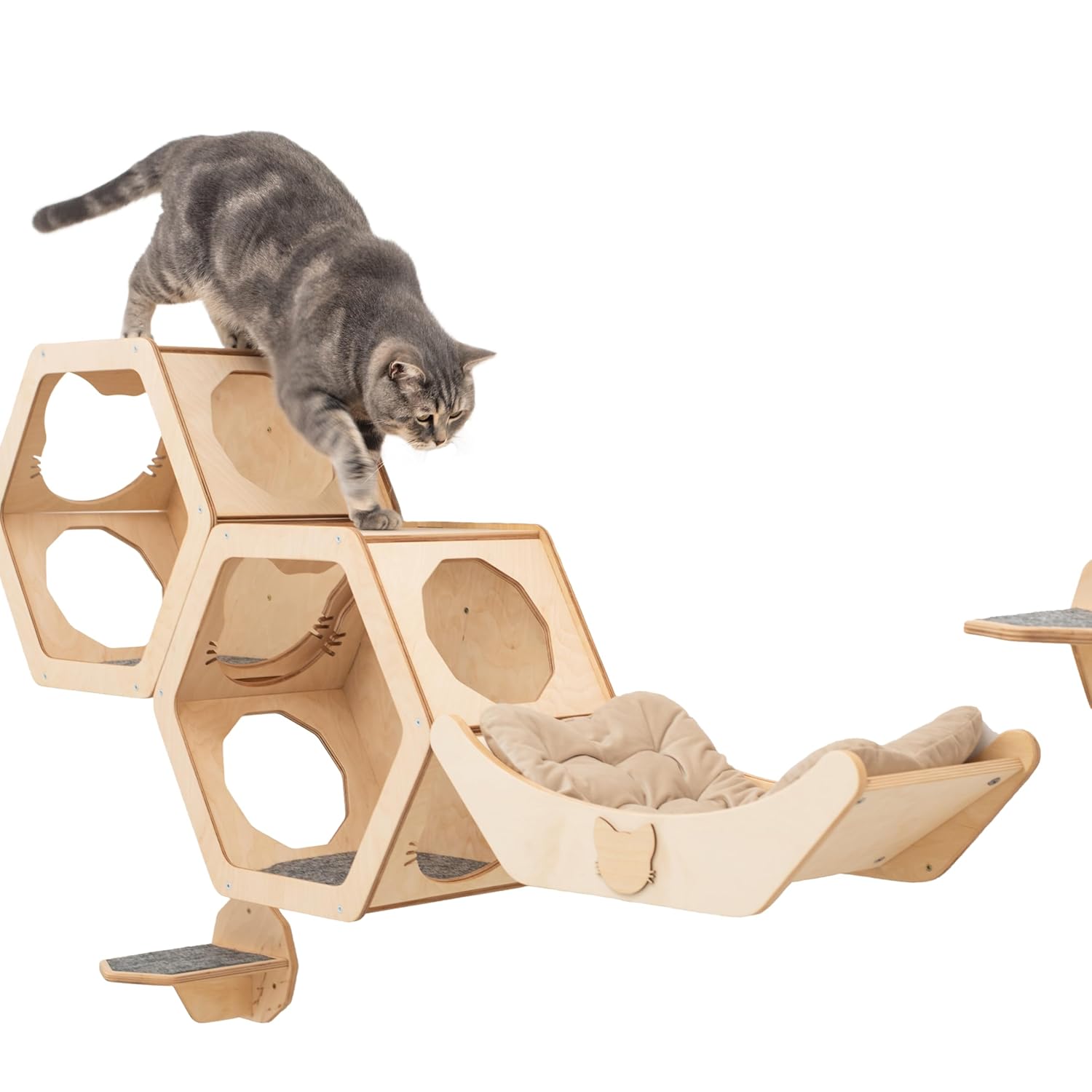 Wall Cat Shelves Wood Cat Wall Shelves Cat Furniture - Wooden Cat Shelf Wall Mounted Cat Wall Furniture - Indoor Cats Rustic Cat Decor Cat Lover Gift