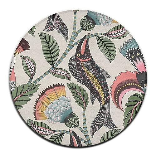 Large Round Area Rug, Office Chair Decor Mat for Carpet & Hardwood Floors, Highly Premium Quality Floor Mat Compatible with Dinosaur 60inch(150cm)