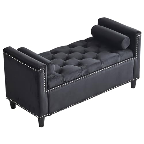 Storage Ottoman Bench with Arms, 44.5