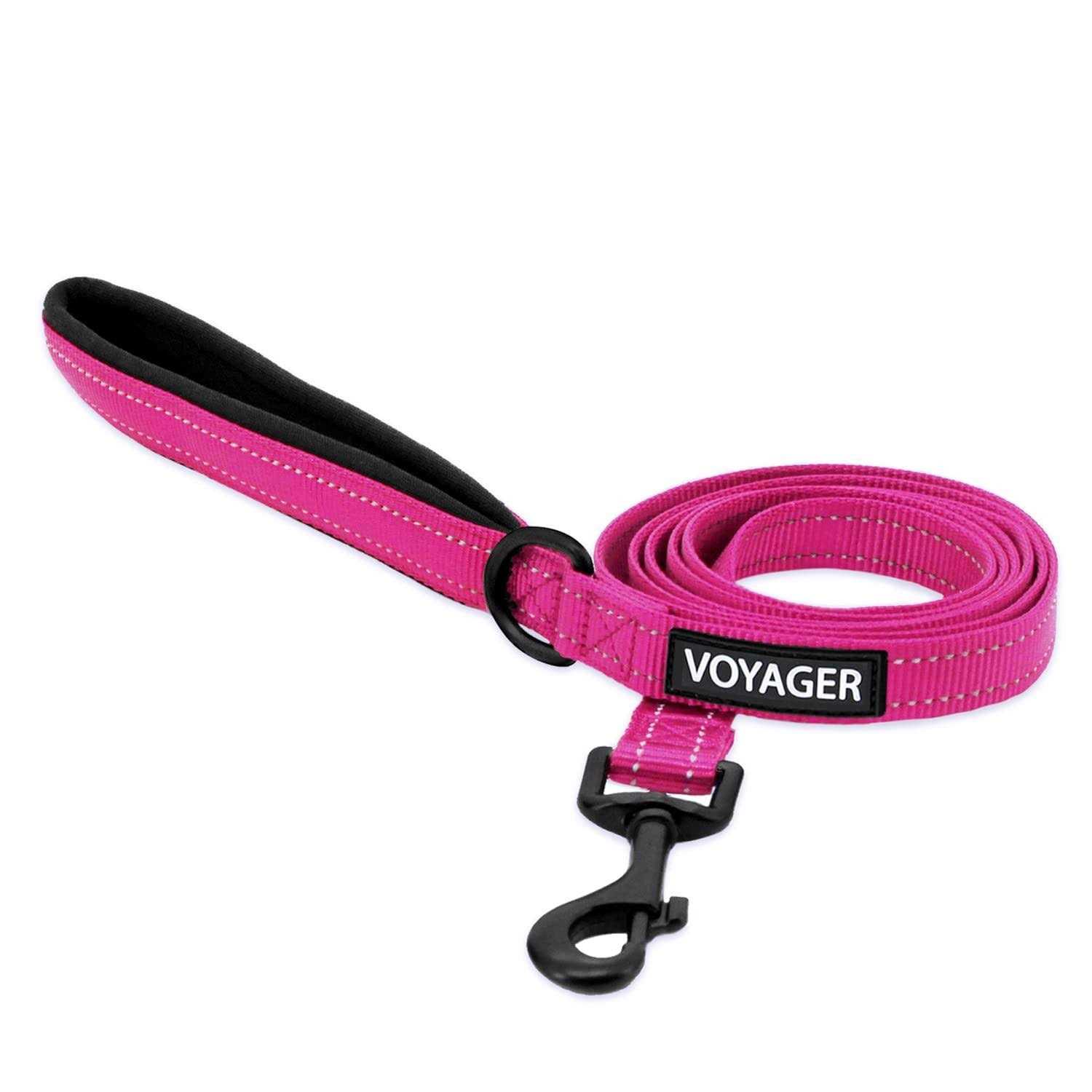 Voyager Reflective Dog Leash with Neoprene Handle, 5ft Long, Supports Small, Medium, and Large Breed Puppies, Cute and Heavy Duty for Walking - Pet Supplies online store