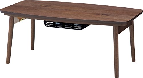 AZUMAYA Kotatsu Heater Folding Legs Table W36.0 x D20.0 x H14.5 Inches Natural Oak and Rubber Wood Material Home and Living Herringbone Pattern Table Top Wood Brown Color KT-111