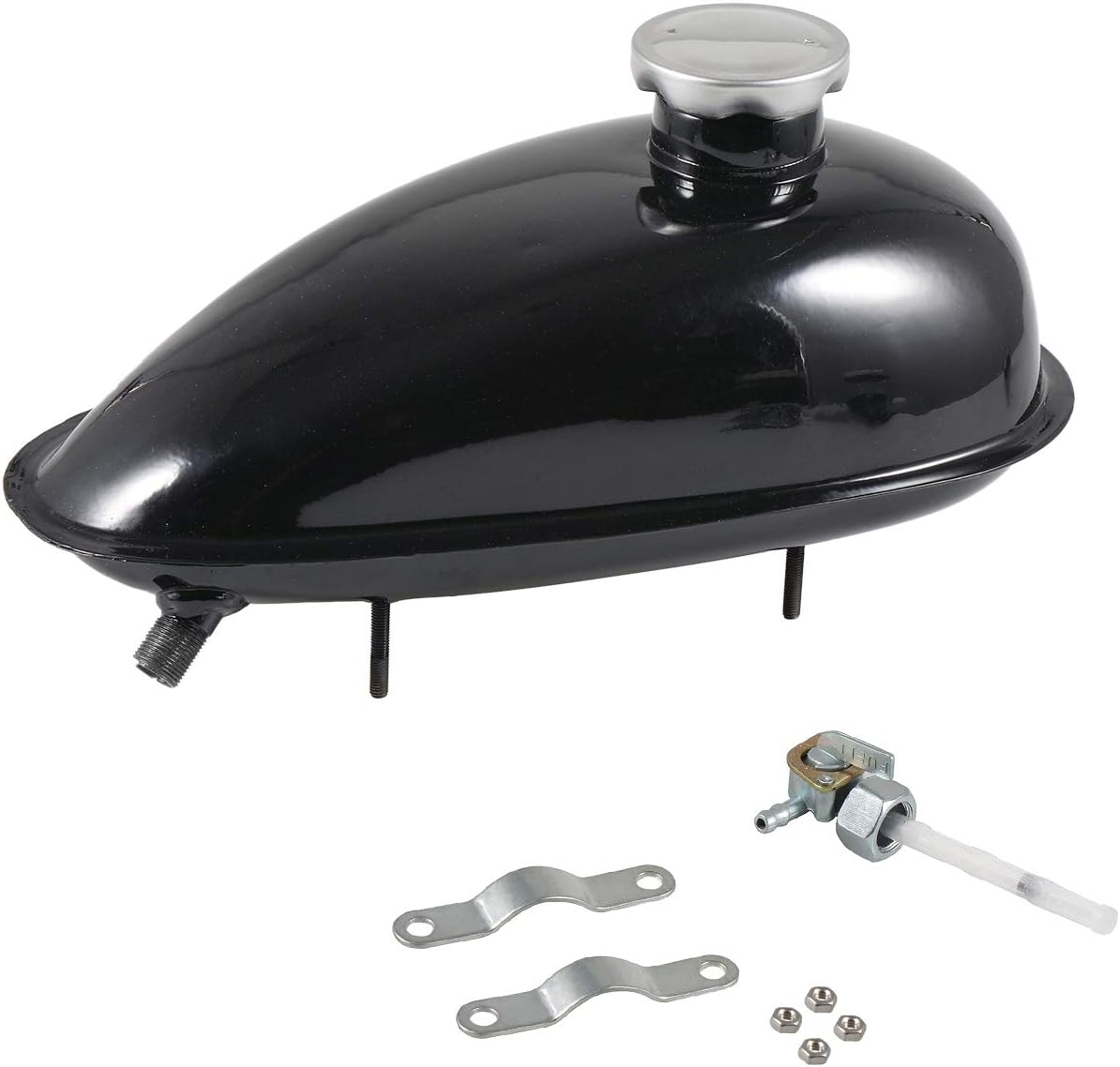 sthus Upgrade black 49cc 50cc 60cc 66cc 80cc Engine Motorized Bicycle Fuel Gas Tank Petcock Cap 2L