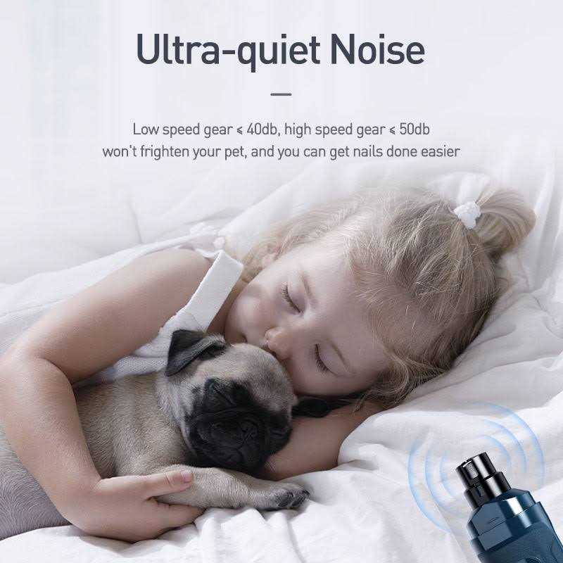 Casfuy 6-Speed Dog Nail Grinder Newest Enhanced Pet Nail Grinder Super Quiet Rechargeable Electric Dog Nail Trimmer Painless Paws Grooming - Pet Supplies online store