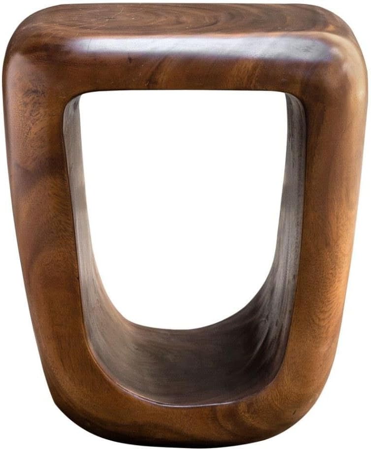 Loophole - 18 Inch Wooden Accent Stool - 16 inches wide by 14 inches deep