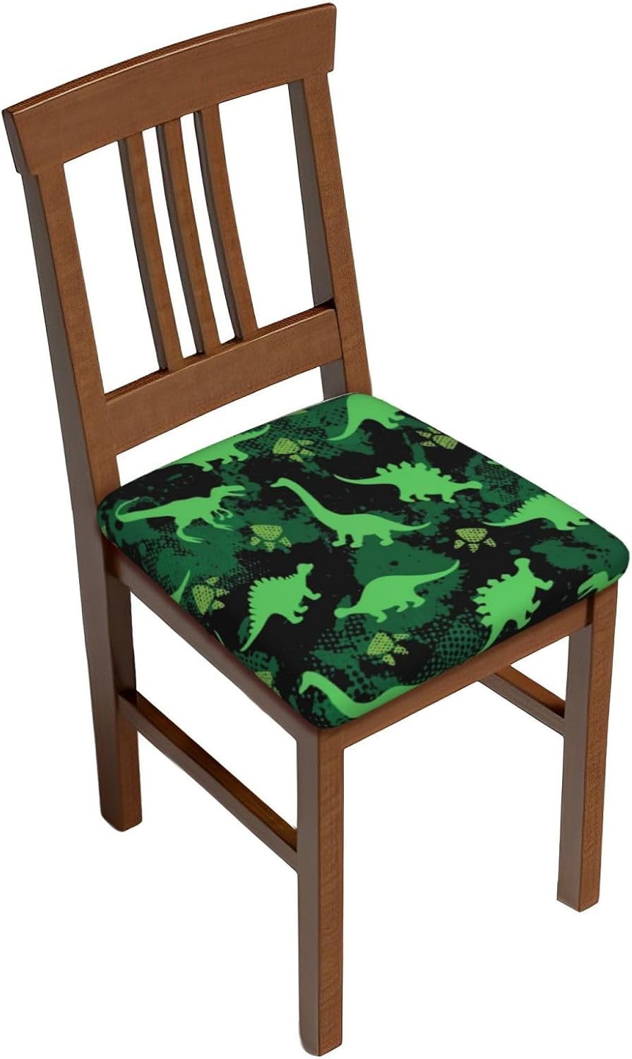 Chair Seat Covers 6pcs for Dining Room Dinosaur Paw Stretchable Chair Slipcovers for Office Kitchen Party Bar 16.9