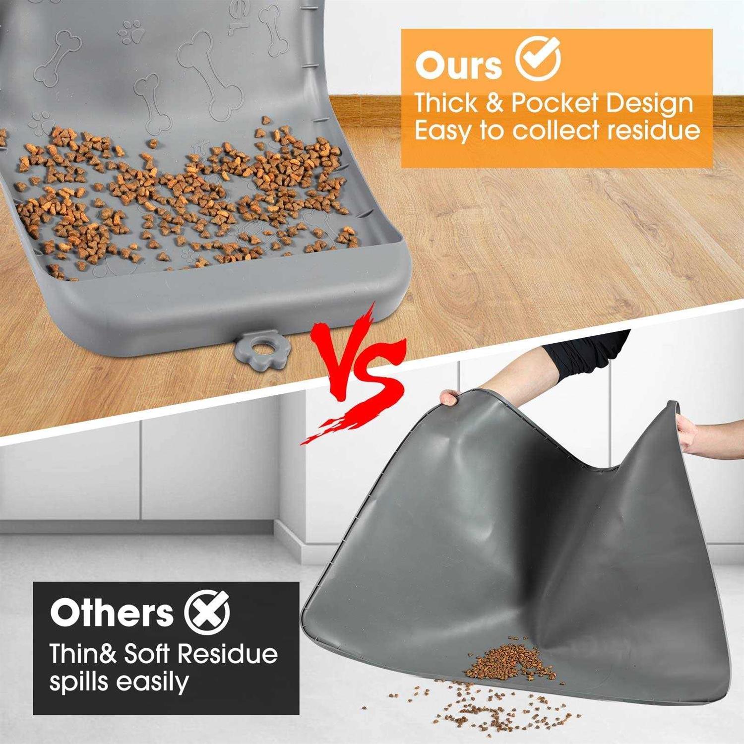 Dog Food Mat with Pocket, Baboies Silicone Dog Mat for Food and Water - Pet Supplies online store