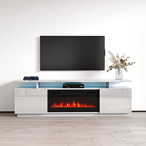Eva-KBL Fireplace TV Stand for TVs up to 80