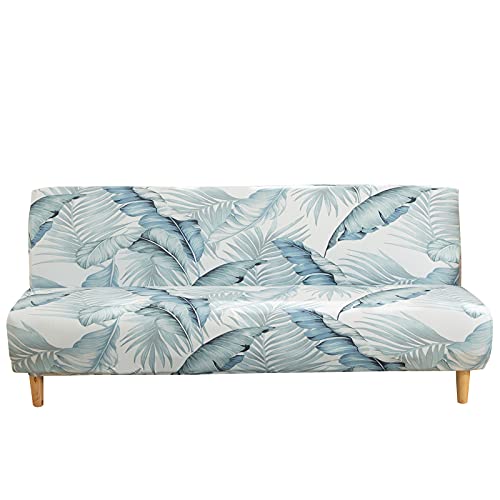 Beacon Pet Stretch Sofa Slipcover Armless Futon Cover Printed Fitted Furniture Protector Elastic Polyester Spandex Washable Armless Sofa Cover Folding Couch Shield Sofa Cover