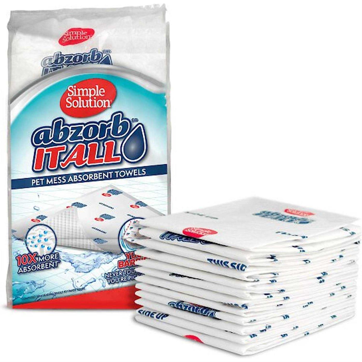 Simple Solution Abzorbitall Pet Stain & Odor Absorbent Towels - Pet Supplies online store