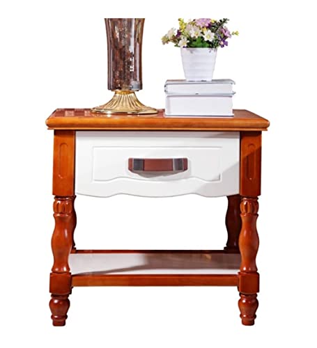 Bedside Table Wooden Bedside Table and Storage Drawers Solid Wood Legs Living Room Bedroom Multifunction Nightstand Furniture Nightstand Side Table