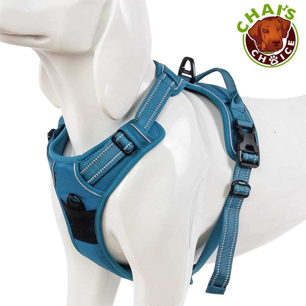 Chai's Choice Premium Outdoor Adventure Dog Harness 3M Reflective Vest Leash Matching Leash - Pet Supplies online store