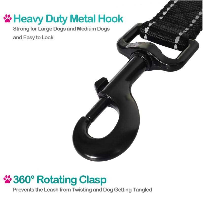 DOGSAYS Short Dog Leash Traffic Padded Handle Heavy Duty Short Nylon Dog Lead for Training Control - Pet Supplies online store