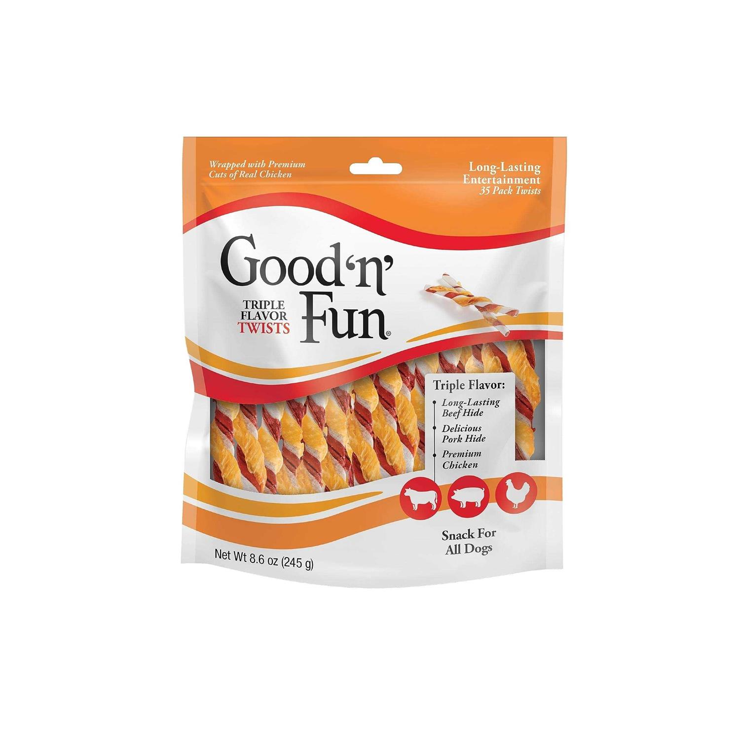 Good'n'Fun Triple Flavor Twists - Pet Supplies online store