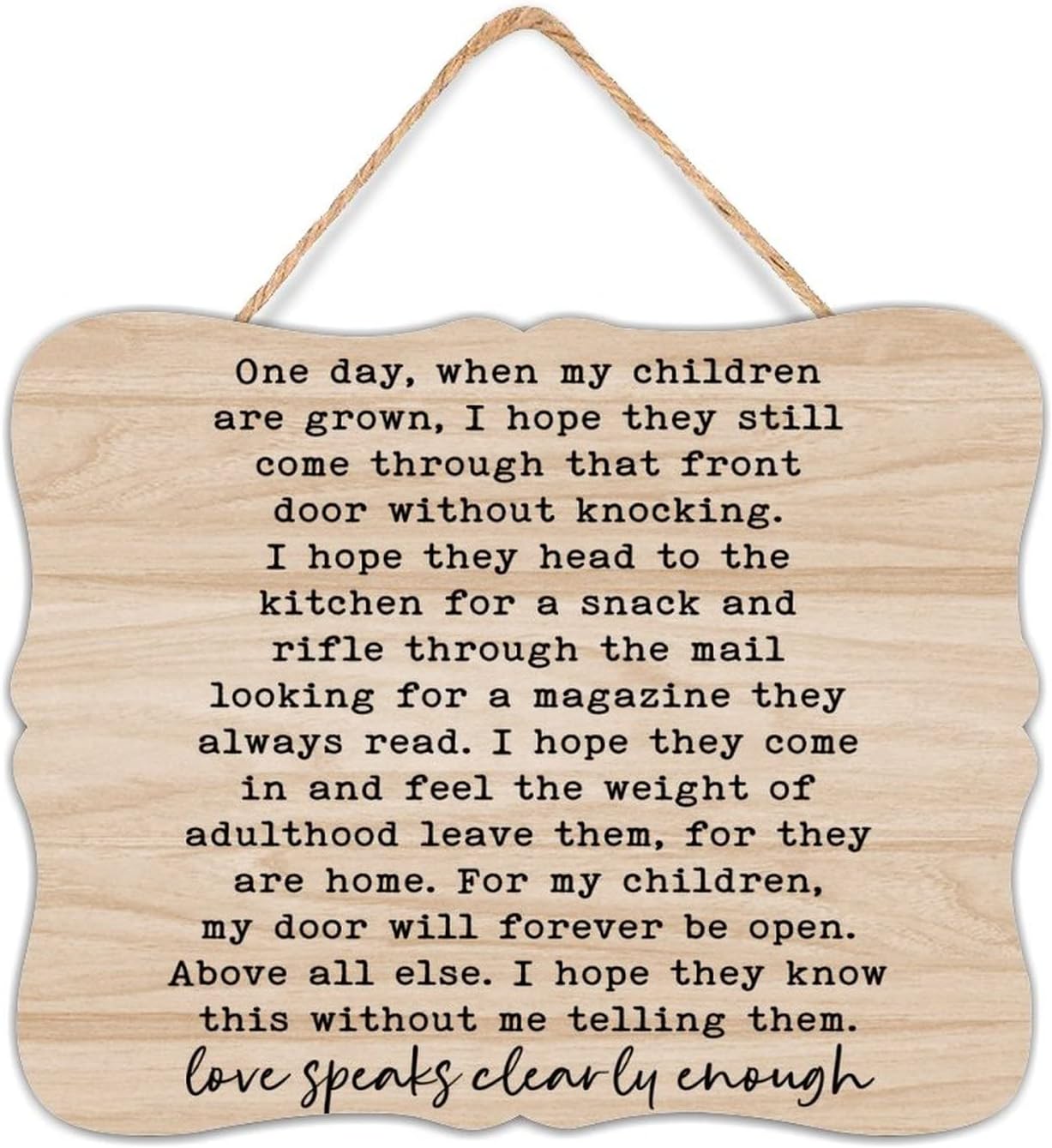 One Day When My Children are Grown Parents Funny Coffee Bar Sign Kitchen Pantry Office Cubicle Decor Modern Farmhouse Hanging Signs Wood Wall Art Home Decorations 8x10in