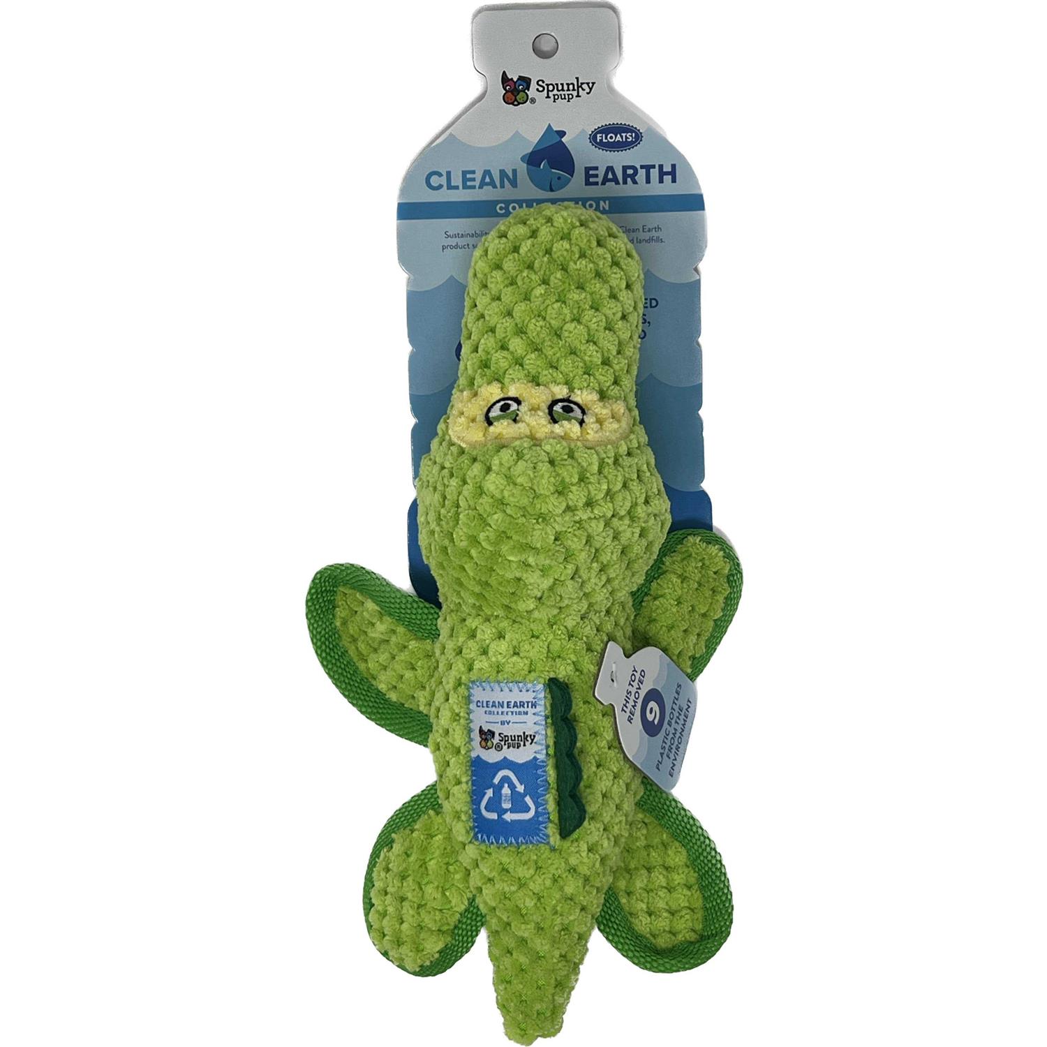 Spunky Pup Clean Earth Plush Turtle Dog Toy - Pet Supplies online store