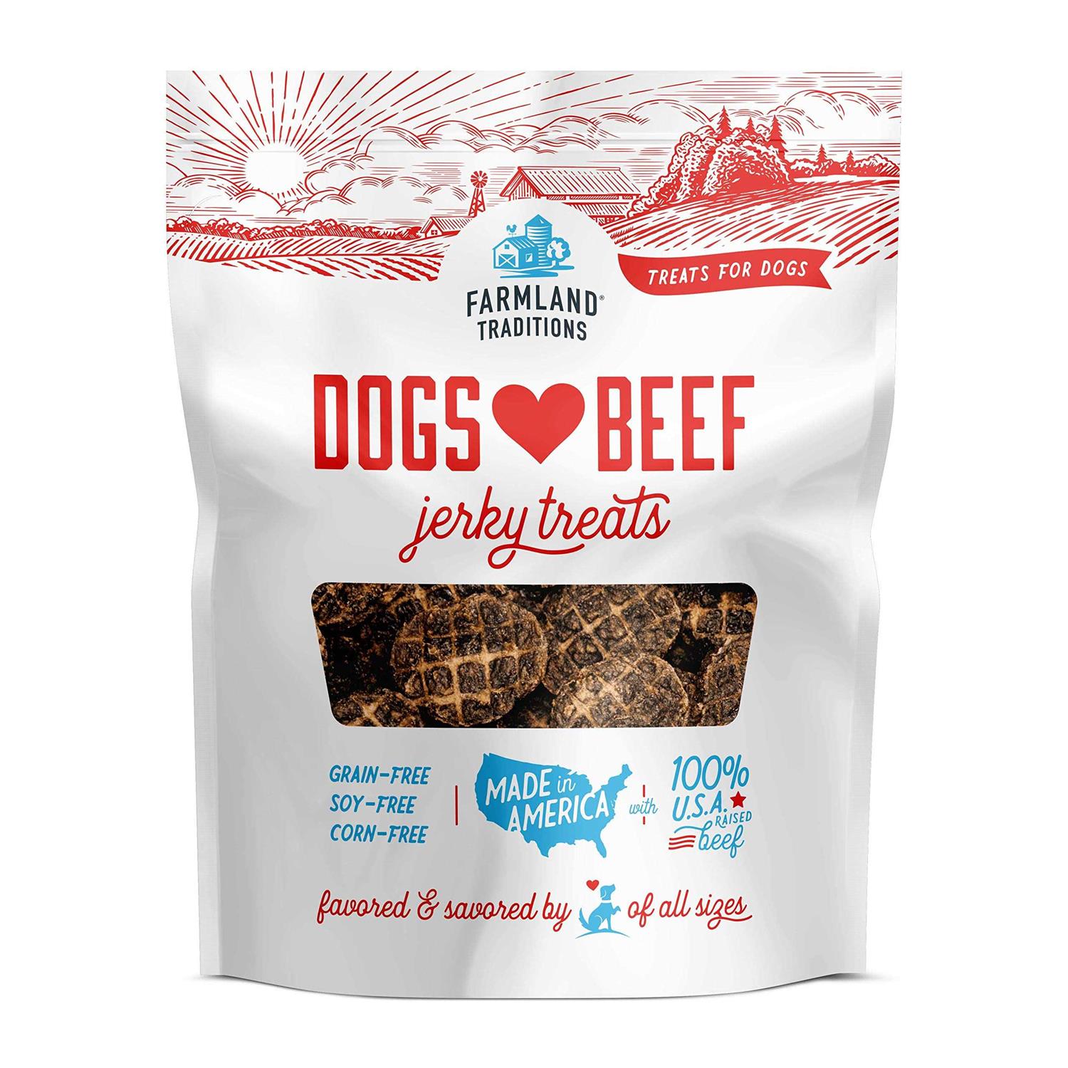 Farmland Traditions Dogs Love Beef Jerky Treats - Pet Supplies online store