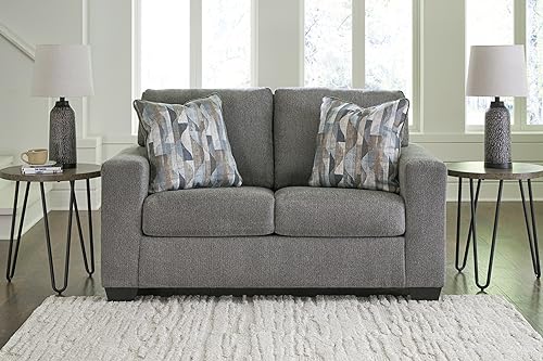 Signature Design by Ashley Deltona Casual Loveseat for Living Room, Gray