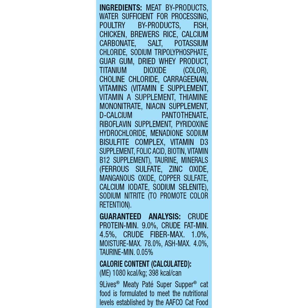 9Lives Meaty Paté Super Supper Wet Cat Food - Pet Supplies online store