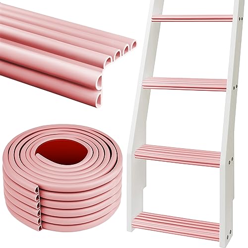 Bunk Bed Ladder Pads - PVC Soft Corner Protectors with Strong Adhesive Bunk Bed Ladder Cover for Stair Steps Foot Comfort 6.6 ft (2M) - Black