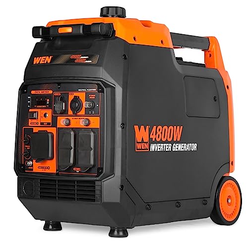 WEN Quiet and Lightweight 4800-Watt Dual Fuel RV-Ready Electric Start Portable Inverter Generator with Fuel Shut Off and CO Watchdog (DF480iX)