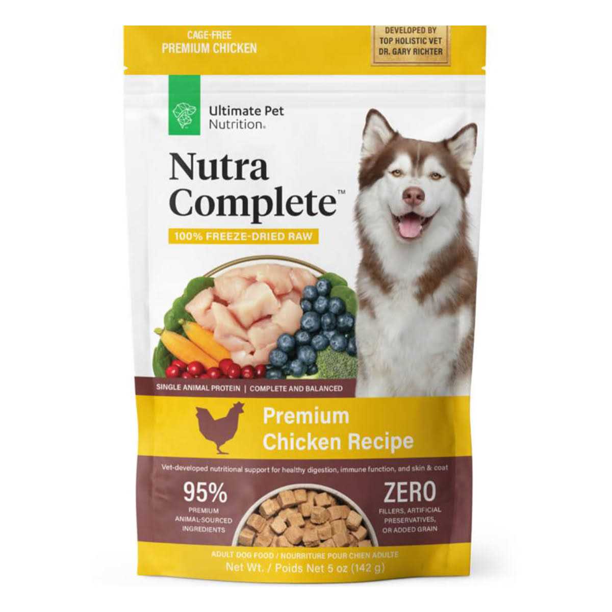 Ultimate Pet Nutrition Freeze Dried Raw Nutra Complete Chicken Dog Food - Pet Supplies online store
